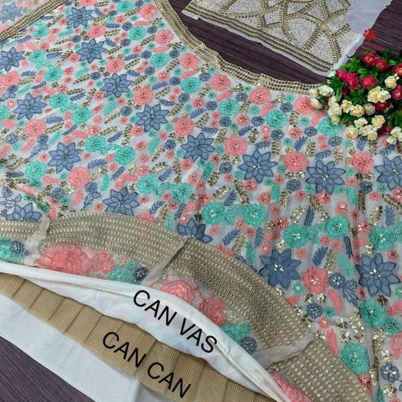 Designer Heavy Work Partywear Lehenga with Dupatta - Picture 12 of 13